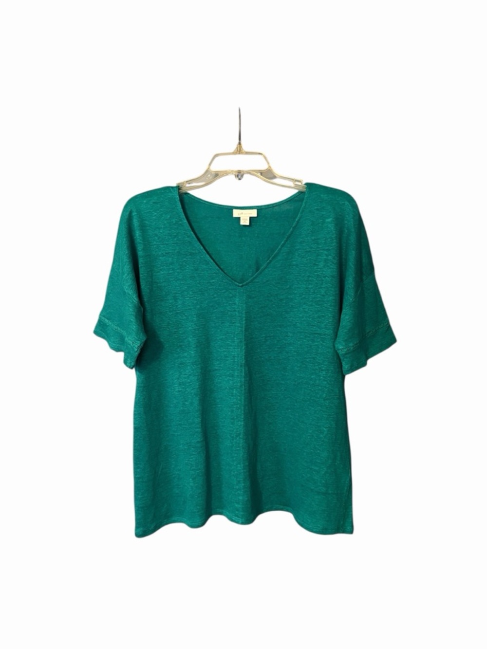 J. Jill Teal V-Neck Short Sleeve Tee